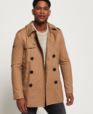 Superdry Remastered Rogue Trench Férfi Kabát Barna | VIWAD3517